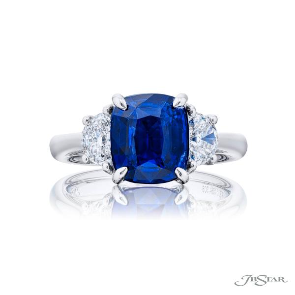 JB Star 3-Stone Sapphire and  Diamond Ring